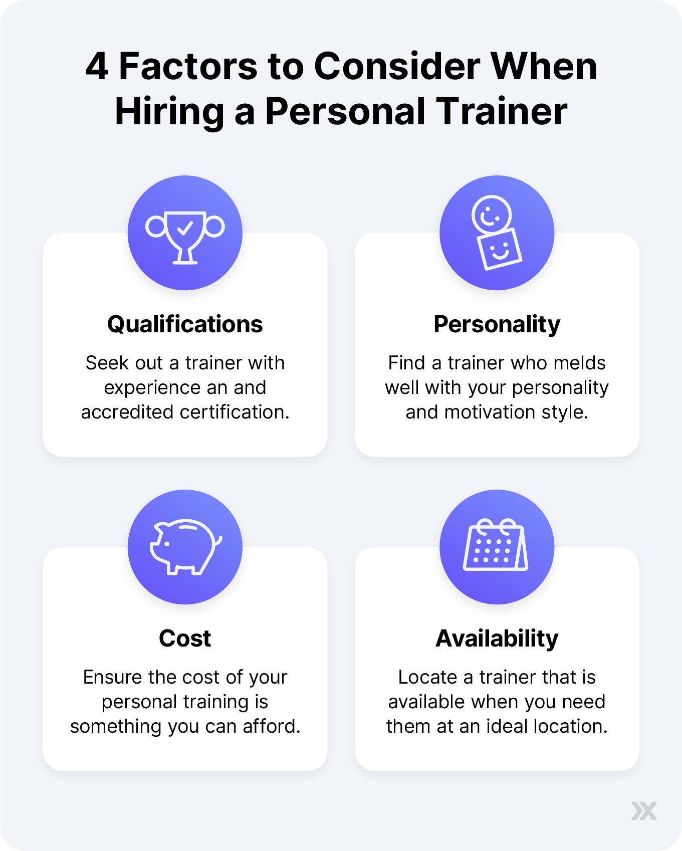 Factors to consider when hiring a personal trainer